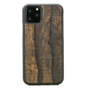 Drewniane Etui na iPhone 11 PRO KALENDARZ AZTECKI ZIRICOTE