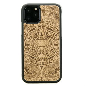 Drewniane Etui na iPhone 11 PRO KALENDARZ AZTECKI ANIEGRE