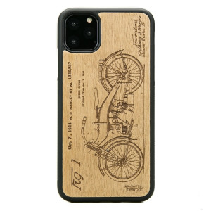 Drewniane Etui na iPhone 11 PRO MAX HARLEY PATENT ANIEGRE