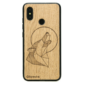 Drewniane Etui Xiaomi Mi 8 WILK DĄB
