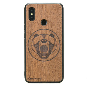 Drewniane Etui Xiaomi Mi 8 NIEDŹWIEDŹ MERBAU