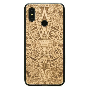 Drewniane Etui Xiaomi Mi 8 KALENDARZ AZTECKI ANIEGRE