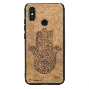 Drewniane Etui Xiaomi Mi 8 HAMSA IMBUIA
