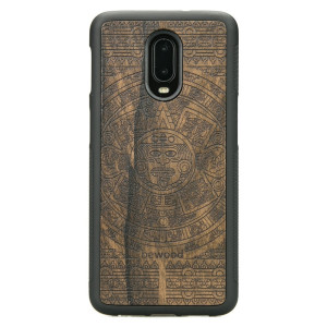 Drewniane Etui One Plus 6T / 7 KALENDARZ AZTECKI ZIRICOTE