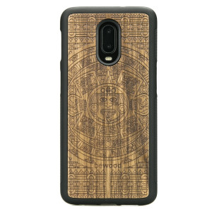 Drewniane Etui One Plus 6T / 7 KALENDARZ AZTECKI LIMBA