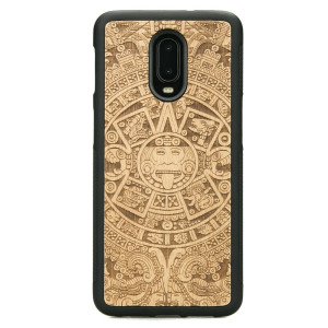 Drewniane Etui One Plus 6T / 7 KALENDARZ AZTECKI ANIEGRE