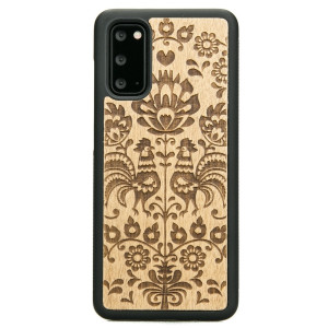 Drewniane Etui na Samsung Galaxy S20 POLSKI FOLK ANIEGRE