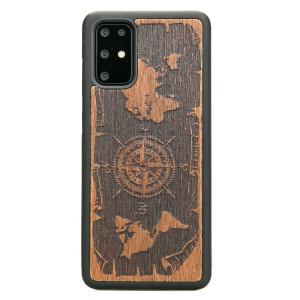Drewniane Etui na Samsung Galaxy S20+ RóżA WIATRÓW MERBAU