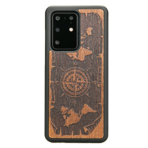 Drewniane Etui na Samsung Galaxy S20 Ultra RóżA WIATRÓW MERBAU