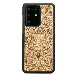 Drewniane Etui na Samsung Galaxy S20 Ultra KALENDARZ AZTECKI ANIEGRE