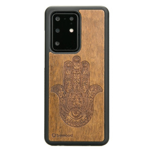 Drewniane Etui na Samsung Galaxy S20 Ultra HAMSA IMBUIA