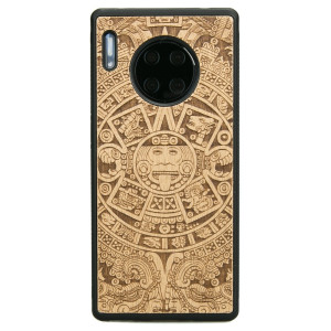 Drewniane Etui Huawei Mate 30 Pro KALENDARZ AZTECKI ANIEGRE