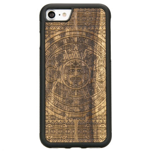 Drewniane Etui na iPhone SE 2020 KALENDARZ AZTECKI LIMBA