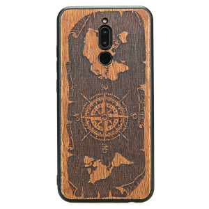 Drewniane Etui Xiaomi Redmi 8 RóżA WIATRÓW MERBAU