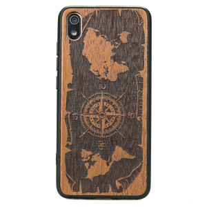 Drewniane Etui Xiaomi Redmi 7A RóżA WIATRÓW MERBAU