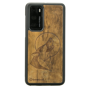 Drewniane Etui Huawei P40 WILK IMBUIA