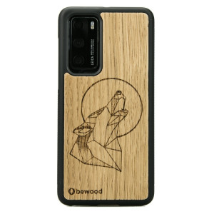 Drewniane Etui Huawei P40 WILK DĄB