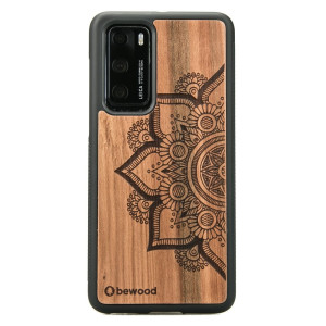 Drewniane Etui Huawei P40 MANDALA JABŁOŃ