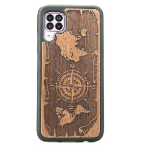 Drewniane Etui Huawei P40 Lite RóżA WIATRÓW MERBAU