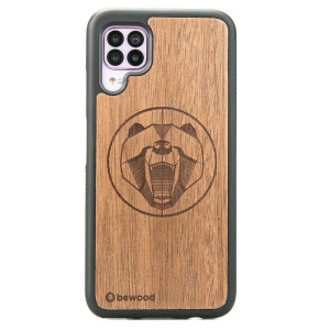 Drewniane Etui Huawei P40 Lite NIEDŹWIEDŹ MERBAU