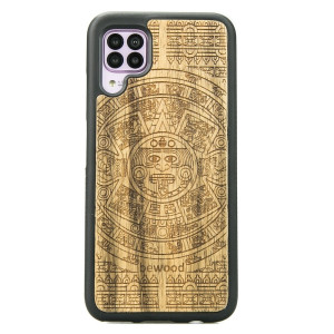 Drewniane Etui Huawei P40 Lite KALENDARZ AZTECKI LIMBA