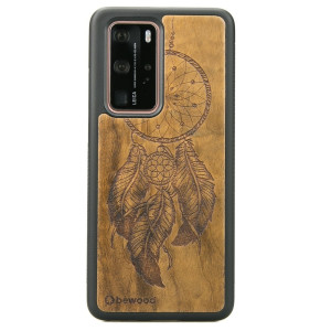 Drewniane Etui Huawei P40 Pro ŁAPACZ SNÓW IMBUIA