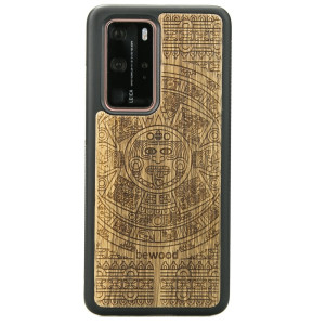 Drewniane Etui Huawei P40 Pro KALENDARZ AZTECKI LIMBA