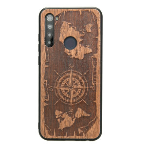 Drewniane Etui Xiaomi Redmi Note 8T RóżA WIATRÓW MERBAU