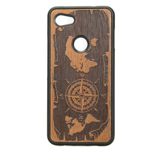 Drewniane Etui Google Pixel 3A RóżA WIATRÓW MERBAU