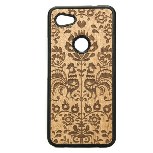 Drewniane Etui Google Pixel 3A POLSKI FOLK ANIEGRE