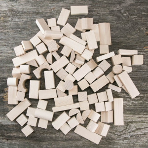 Drewniane klocki Bewood - Naturalne 100 szt.