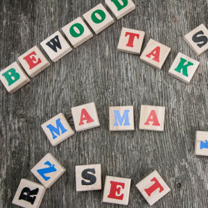 Drewniane klocki Bewood - Edukacyjne literki