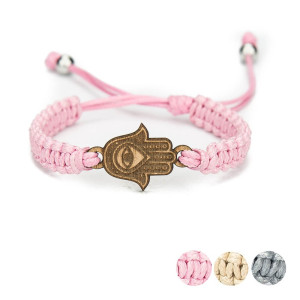 Drewniana Bransoletka Lady Hamsa Aniegre Pleciona
