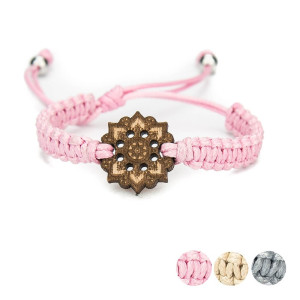 Drewniana Bransoletka Lady Mandala Aniegre Pleciona