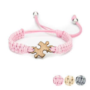Drewniana Bransoletka Lady Puzzel Aniegre Pleciona