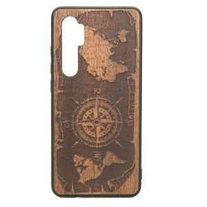 Drewniane Etui Xiaomi Mi Note 10 Lite RóżA WIATRÓW MERBAU