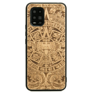 Drewniane Etui Xiaomi Mi 10 Lite KALENDARZ AZTECKI ANIEGRE