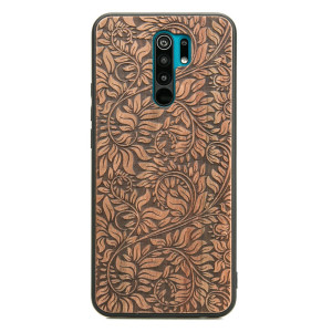 Drewniane Etui Xiaomi Redmi 9 LIŚCIE JABŁOŃ