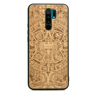 Drewniane Etui Xiaomi Redmi 9 KALENDARZ AZTECKI ANIEGRE