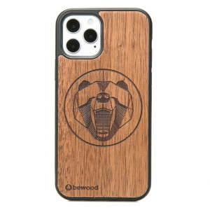 Drewniane Etui na iPhone 12 / 12 Pro NIEDŹWIEDŹ MERBAU