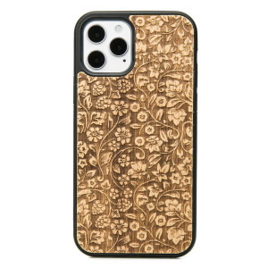 Drewniane Etui na iPhone 12 / 12 Pro KWIATY POLNE ANIEGRE
