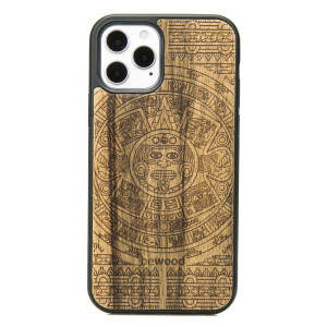 Drewniane Etui na iPhone 12 / 12 Pro KALENDARZ AZTECKI LIMBA