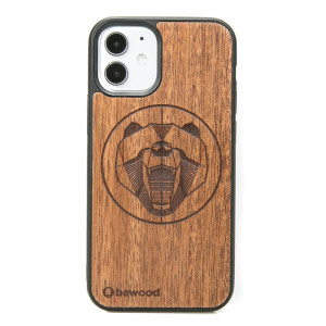 Drewniane Etui na iPhone 12 Mini NIEDŹWIEDŹ MERBAU