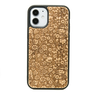 Drewniane Etui na iPhone 12 Mini KWIATY POLNE ANIEGRE