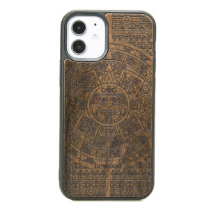Drewniane Etui na iPhone 12 Mini KALENDARZ AZTECKI ZIRICOTE