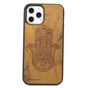Drewniane Etui na iPhone 12 Pro Max HAMSA IMBUIA