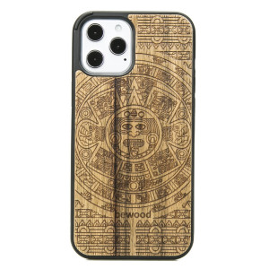 Drewniane Etui na iPhone 12 Pro Max KALENDARZ AZTECKI LIMBA