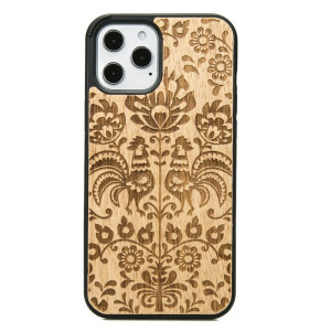 Drewniane Etui na iPhone 12 Pro Max KWIATY POLNE ANIEGRE