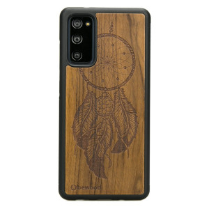 Drewniane Etui na Samsung Galaxy S20 FE ŁAPACZ SNÓW IMBUIA