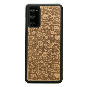 Drewniane Etui na Samsung Galaxy S20 FE KWIATY POLNE ANIEGRE